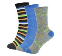 A2Z 4 Kids Boys Dinosaur Design Pack Of 3 Soft Socks - Socks AZ708 Dinosaur A 3 Pack 3-6 (9-12)