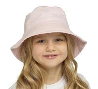 A2Z 4 Kids Boys Girls 100% Cotton Bucket Hat Plain Stonewashed Summer Sun - Bucket Hat AZ1329 Baby Pink 3-6 Yrs