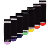 A2Z 4 Kids Boys Girls Children Kids 7 Days Week Socks Cotton Rich Plain Ankle - Socks 972 Week Days_Black 10-14