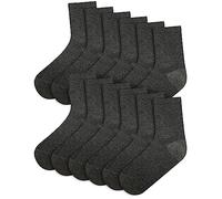 A2Z 4 Kids Boys Girls Children Kids Back to School Cotton Rich Plain Ankle - Socks 970 6 Pack Charcoal 3-6