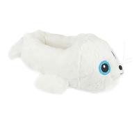 A2Z 4 Kids Boys Girls Cute Animal Slippers Non-Slip Winter Plush Warm Baby Shoes - 13/13.5 UK Child - Seal White