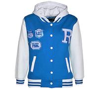 A2Z 4 Kids Boys Girls Hooded Varsity - B.B Turquoise 11-12