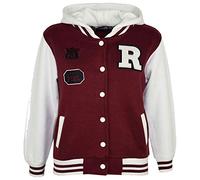 A2Z 4 Kids Boys Girls Hooded Varsity - B.B Wine 13