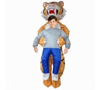 A2Z 4 Kids Boys Girls Inflatable Tiger Halloween Costume Funny Blow Up Fancy Dress Outfit Animal Party Costume for Halloween School Carnival & Birthday Cosplay One Size Fits Ages 8-12 to 12-14 Years