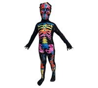 A2Z 4 Kids Boys Girls Neon Skeleton Costume Halloween - Neon Skeleton Costume 12-14