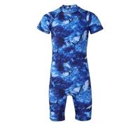 A2Z 4 Kids Boys Girls One Piece Swimming Costume Short Sleeve All in One Swimsuit - SW Swimsuit 903 Shark 9-10