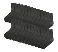 A2Z 4 Kids Boys Girls Pack Of 12 Kids Back to School Cotton Rich Plain Ankle School - Socks 970 12 Pack Charcoal 6-9