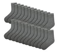 A2Z 4 Kids Boys Girls Pack Of 12 Kids Back to School Cotton Rich Plain Ankle School - Socks 970 12 Pack Grey 2-3