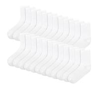 A2Z 4 Kids Boys Girls Pack Of 12 Kids Back to School Cotton Rich Plain - Socks 970s 970 12 Pack White 2-3