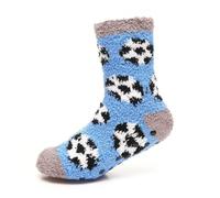 A2Z 4 Kids Boys Girls Soft Fluffy Cosy Socks Non Slip Gripper - Socks AZ818 Football_11-14 (4-6)