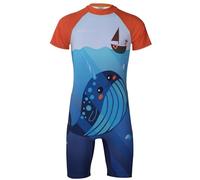 A2Z 4 Kids Boys Girls Swimsuit Short Sleeve One Piece Swimming Costume Narwhal Giraffe Astronaut - SW Swimsuit 906 Whale 13-14