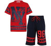 A2Z 4 Kids Boys Girls T Shirt Short Set - NY Shorts Set Red 13