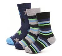 A2Z 4 Kids Boys Girls Thermal Socks Ultimate Winter - Socks AZ158 Striped A 3 Pack 11-14