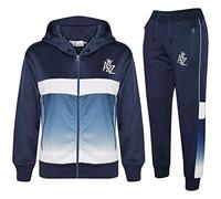 A2Z 4 Kids Boys Girls Tracksuit 3D Digital Two Tone Gradient A2Z Logo - T.S 307 Navy 9-10