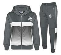 A2Z 4 Kids Boys Girls Tracksuit 3D Digital Two Tone Gradient A2Z Logo - T.S 307 Steel Grey 13