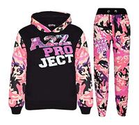 A2Z 4 Kids Boys Girls Tracksuit Designer's A2Z Camouflage Print Zipped Top & Bottom - T.S Camo 601 Baby Pink 11-12