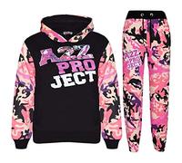 A2Z 4 Kids Boys Girls Tracksuit Designer's A2Z Camouflage Print Zipped Top & Bottom - T.S Camo 601 Baby Pink 5-6