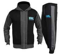 A2Z 4 Kids Boys Girls Tracksuits Hooded Top Bottom Jogging Suit - T.S HNL 907 Black_.9-10
