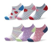A2Z 4 Kids Boys Girls Trainer Socks 6 Pack Low Cut Ankle Sports Socks with Elastane Breathable School Everyday Socks Kids Trainer Liner Socks Multipack Casual Comfort Socks Age 3-14 Years