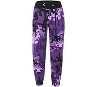 A2Z 4 Kids Boys Girls Trouser Jogging Joggers Pants Tracksuit Sweatpants Bottom - Fleece Trouser Camo Purple 5-6