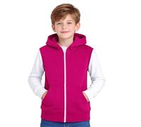 A2Z 4 Kids Boys Hooded Sleeveless - Gilet Pink 7-8
