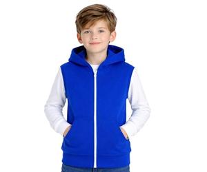 A2Z 4 Kids Boys Hooded Sleeveless Zip Gilet Casual Bodywarmer Vest | Lightweight Soft Padded Full Zip Everyday Outerwear With Pockets