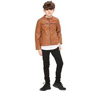 A2Z 4 Kids Boys Jacket PU Leather Zipper Stylish Motorcycle Biker - Jacket JK32 Light Brown 13