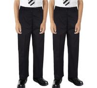 A2Z 4 Kids Boys Pants Plain Regular Fit School Elasticated Waist - Boys UF Pant 780 Jet Black 2 Pack 5-6