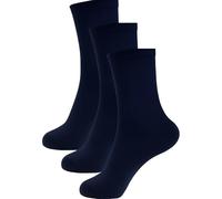 A2Z 4 Kids Boys PE School Sports Socks Breathable Athletic Cotton Crew Trainer - Socks AZ198 Navy 3 Pack 3-6