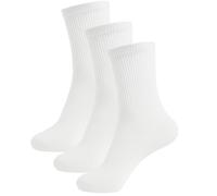 A2Z 4 Kids Boys PE School Sports Socks Breathable Athletic Cotton Crew Trainer - Socks AZ974 White 3 Pack 3-6