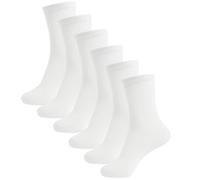 A2Z 4 Kids Boys PE School Sports Socks Breathable Athletic Cotton Crew Trainer - Socks AZ974 White 6 Pack 3-6