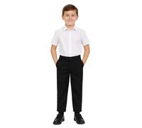 A2Z 4 Kids Boys Plain Jet Black School Uniform Pants Pull Up Regular Fit School - Boys UF Pant Jet Black 13-14