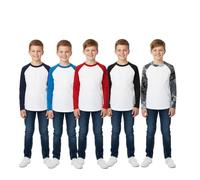 A2Z 4 Kids Boys Plain Long Sleeves Lightweight Activewear T-Shirt Athletic Soft Feel Breathable Summer Tank Top Casual School PE T-Shirts Age 5-13 Years