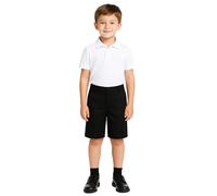 A2Z 4 Kids Boys Plain School Uniform Shorts Knee Length - UF Shorts Black 7-8