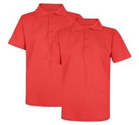 A2Z 4 Kids Boys Polo T Shirts Plain Summer Tank Top - PL Polo T Shirt Red 2 Pack 9-10