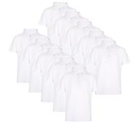 A2Z 4 Kids Boys Polo T Shirts Plain Summer Tank Top - PL Polo T Shirt White 10 Pack 7-8