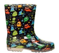 A2Z 4 Kids Boys Rain Boot Non-Slip Waterproof PVC - Wellies Monstar 12 UK CH Black