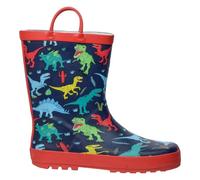 A2Z 4 Kids Boys Rain Boot Non-Slip Waterproof Rubberb - Wellies Dinosaur 12.5 UK CH Navy