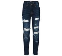 A2Z 4 Kids Boys Ripped Denim Jeans Comfortable Stretch Skinny - Jeans JN57 Dark Blue 13-14