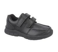 A2Z 4 Kids Boys School Shoes Kids Hiking Boots Twin Strap Touch Fasten - SCH Shoes Columbia Black 2 UK