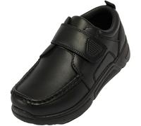 A2Z 4 Kids Boys School Shoes Single Strap Touch Fasten Sneakers Comfy - SCH Shoes AZ328542 13 UK CH Black