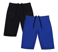 A2Z 4 Kids Boys Shorts Cotton Stretch Casual Summer Knee Length - Shorts S07 B/Royal 2 Pack 5-6