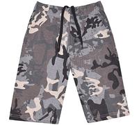 A2Z 4 Kids Boys Shorts Cotton Stretch Casual Summer Knee - Shorts S07 Camo Charcoal 11-12
