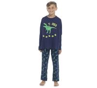 A2Z 4 Kids Boys Soft Cotton T Rex Pyjamas Children - PJS AZ662 Navy 7-8
