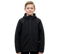 A2Z 4 Kids Boys Softshell Jacket with Hood Water Resistant Windproof - Jacket Explorers Edge Black 13-14