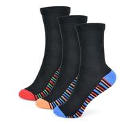 A2Z 4 Kids Boys Stripe Heel Toe Socks 3 Pack Cotton Blend Everyday Wear UK | Striped Heel Toe Socks 3 Pack Cotton Blend for School Casual Everyday Wear