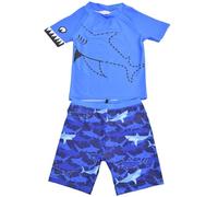 A2Z 4 Kids Boys Swimming Costume Two Piece Top and Trunks Shorts Set Swimsuit Quick Dry Swimwear Children - SW Set 870 Shark 11-12