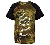 A2Z 4 Kids Boys T Shirts Kids Cotton Snake Camouflage - Boys Snake T Shirt Green Black 5-6