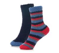 A2Z 4 Kids Boys Thermal Slipper Socks - Socks AZ518 Black 2 Pack 2-3
