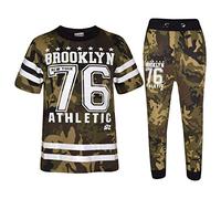 A2Z 4 Kids Boys Top Kids Designer's Brooklyn New York 76 Athletic - Boys Brooklyn 76 Set Camo Green 5-6